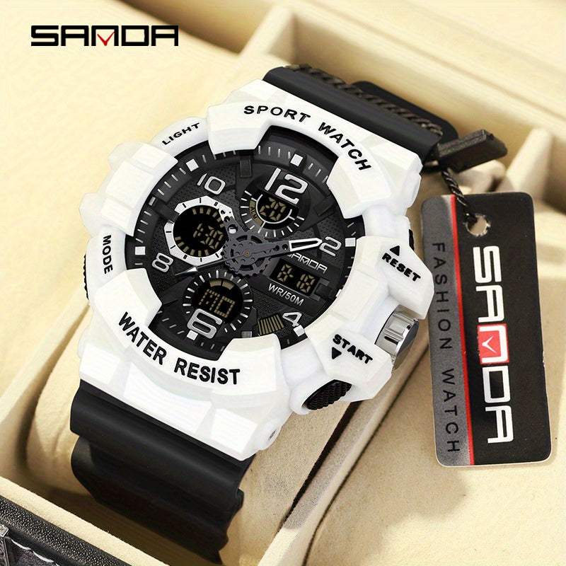 SANDA Men's Sports Watch Multifunction Glow