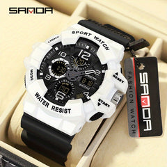 SANDA Men's Sports Watch Multifunction Glow