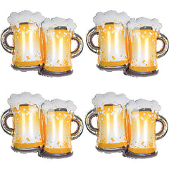 4pcs Beer Mug Balloons Party Decorations for Men