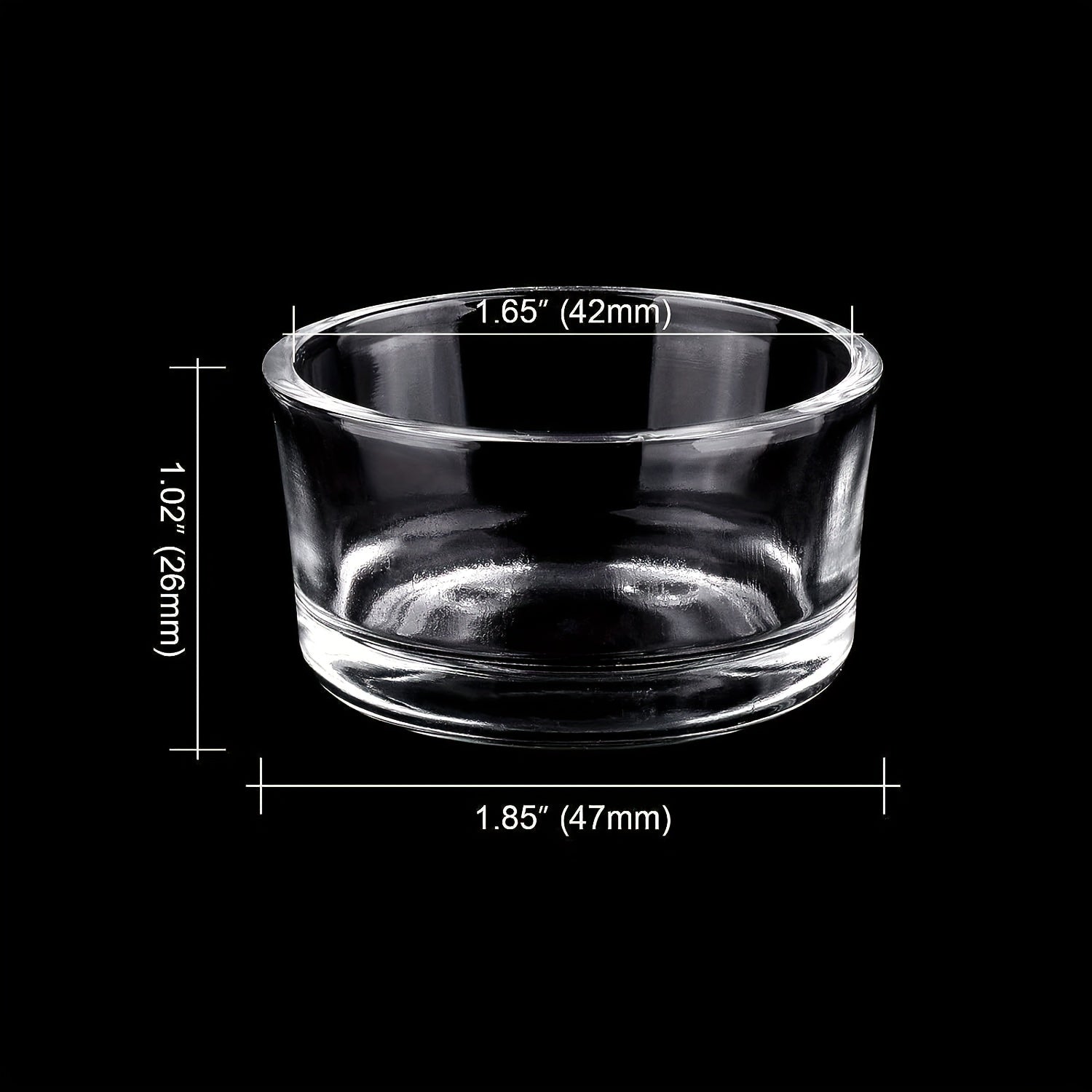 6pcs Glass Reptile Feeder Food Bowls Water Dish Cups for Small Pet Lizard Turtle