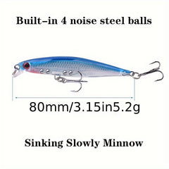 8pcs Mini Sinking Minnow Fishing Lure Tackle