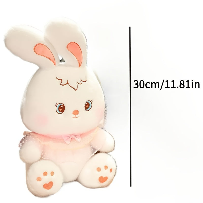 2pcs Rabbit Plush Dolls Soft Polyester Plush Toys with Bow Ties