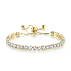 18K Plated Tennis Bracelet Full Zircon Chain Personality Hand Jewelry