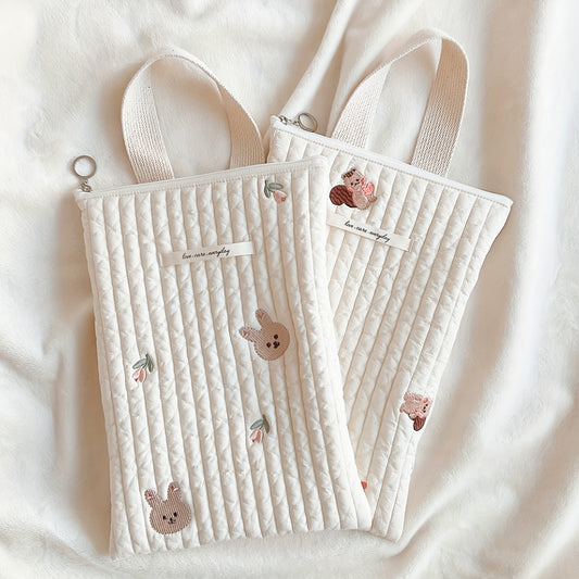 Quilted Cotton Mommy Diaper Tote Bag