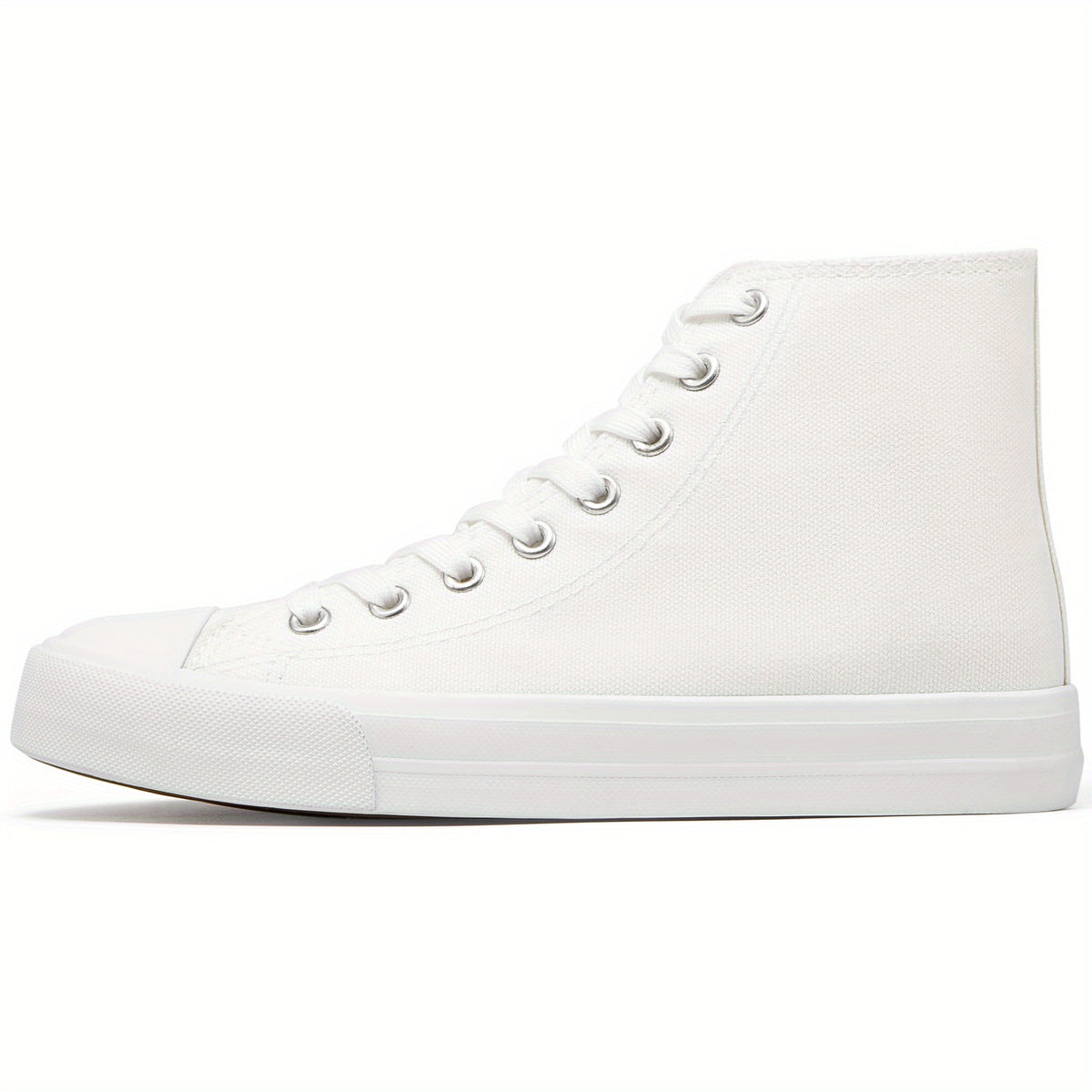 Women's High Top Canvas Lace Up Flat Walking Shoes
