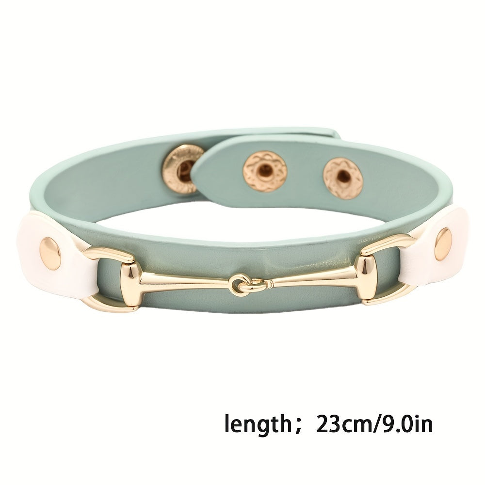 Adjustable Horseshoe Buckle Bracelet Unisex Jewelry