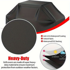 300D PU Coated BBQ Grill Cover Waterproof Weather Resistant Gas Grill Cover