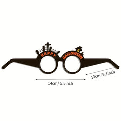 6pcs Halloween Glasses Spider Wizard Bat Tombstone Party Paper 3D Glasses