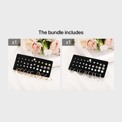 Faux Pearl Zircon Stud Earrings Women's Accessories Fall