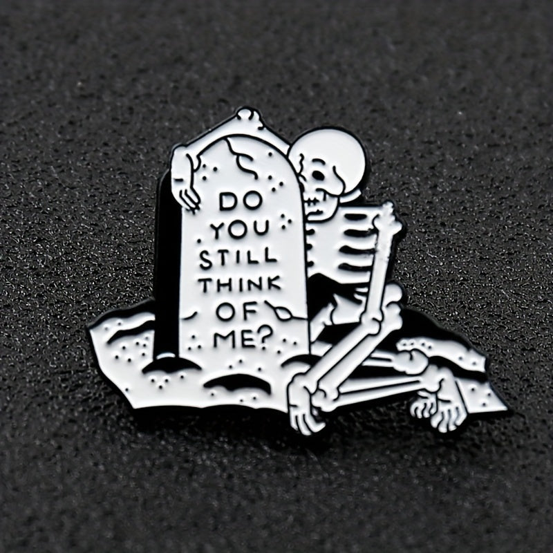 Cartoon Skeleton Brooch For Men