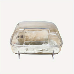 1pc 17 Transparent Hamster Sand Bathroom Small Animal Bath Container