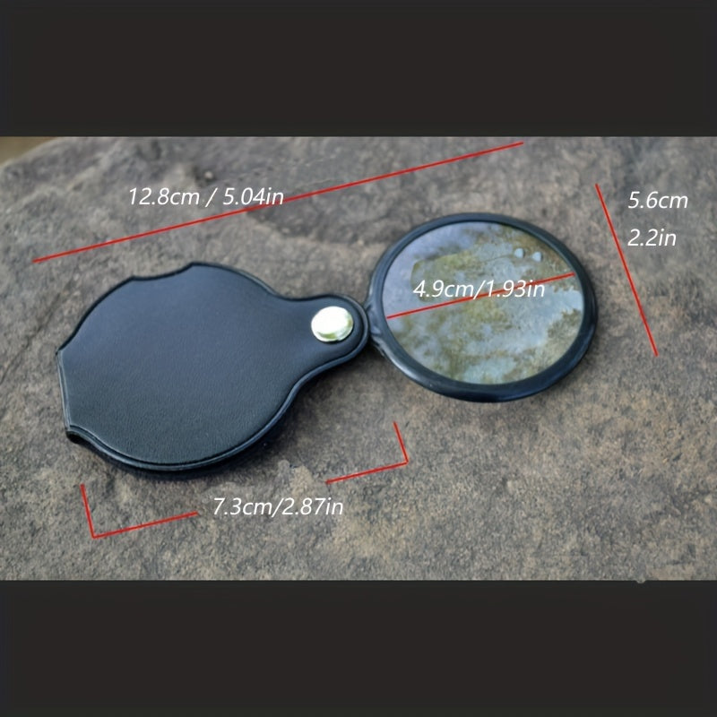 10x Handheld Magnifying Glass, Foldable & Portable Pocket Magnifier