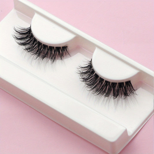 5D Fluffy False Eyelashes Clear Band Wispy Lashes 1 Pack Faux Mink Lashes DV32