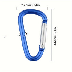 4Pcs Mini Carabiner Keychain D Ring Buckle Spring Snap Clip Hooks