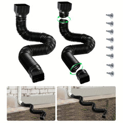 2pcs Telescopic Downspout Extenders 17-149 cm