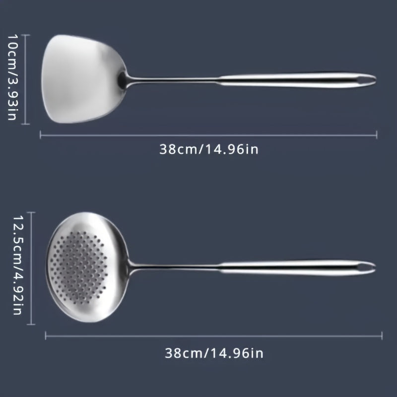 6pcs Stainless Steel Wok Spatula Set Kitchen Cooking Utensils