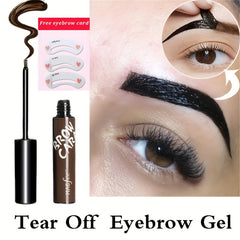 Waterproof Semi Permanent Eyebrow Pencil with Stencil Film