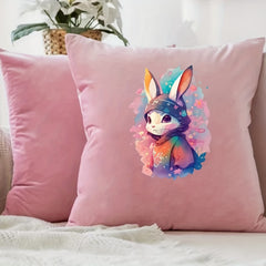 Colorful Rabbit Heat Transfer Patches for Men - Washable and Soft