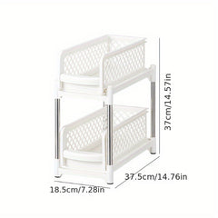 2 Tier Pull Out Spice Organizer Under Sink Storage Rack