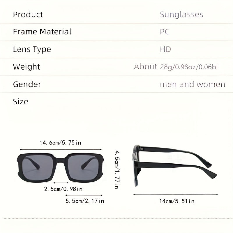 Y2K Irregular Square Sunglasses Anti Glare UV400