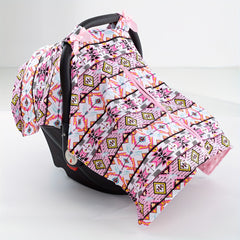 Girls Cartoon Pigeon Print Car Seat Sunshade Cover Canopy