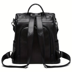 Classic Minimalist Backpack Solid Argyle Pattern Storage Travel Bag