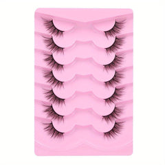 Soft Fluffy D Curl Half Eye Lashes, Natural Faux Mink False Eyelashes