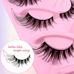 5 Pairs Natural Fluffy Cat Eye False Eyelashes Angel Wings