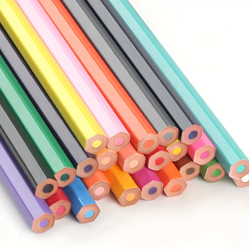 12 24pcs Artistic Drawing Pencils Set Vibrant Colors