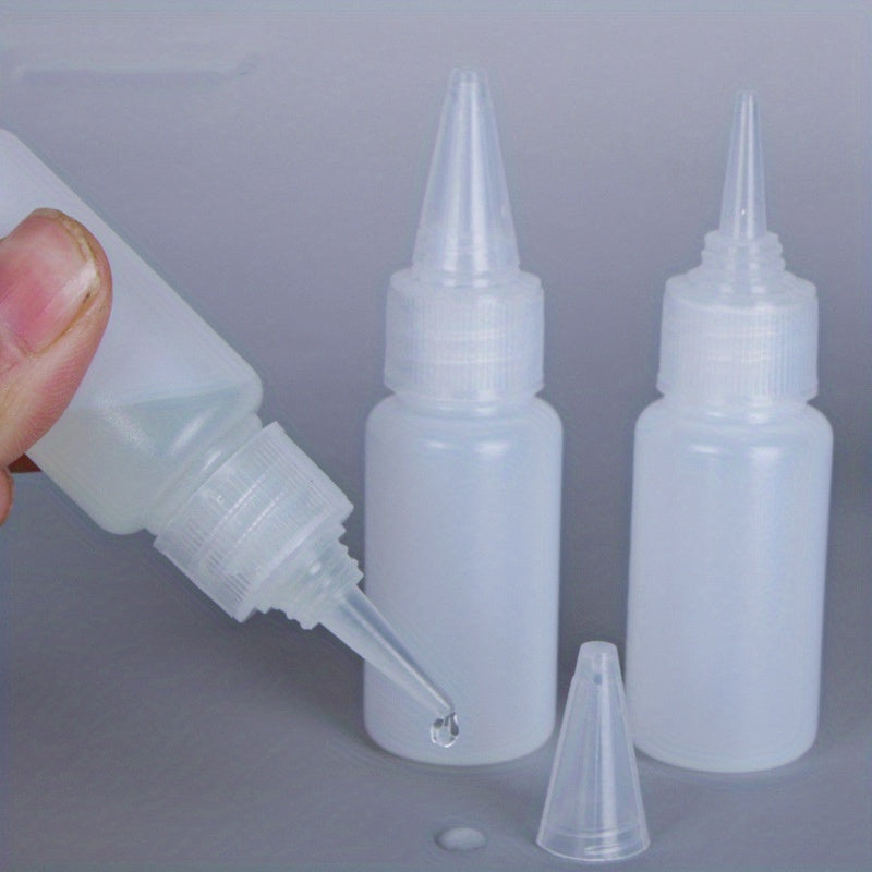 5pcs 30ml Pointed Nose Bottle PE Pigment Ink Extrusion Soft Sealing Drip Bottle