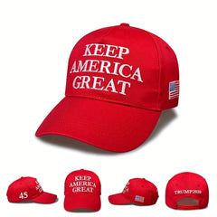 Red Letter Flag Embroidery Baseball Cap Sun Hat Hip Hop Dad Hats