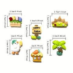 12pcs Coconut Tree Duck Road Sign Push Pins Decoration Pins