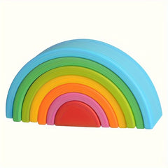 Colorful Silicone Stacking Blocks Toy for Shape Recognition & Matching Puzzle