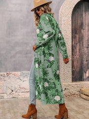  Boho Dress Women's Plus Stripe & Floral Print Long Sleeve