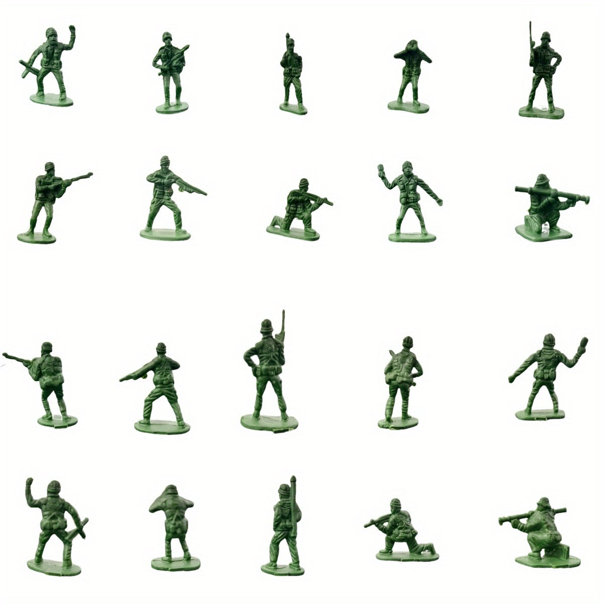 25 Mixed 1:50 Scale Green Plastic Model People Diorama Dollhouse Figurines Set