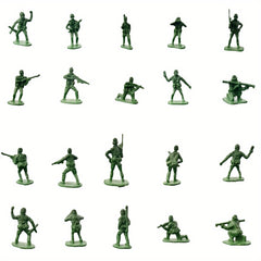 25 Mixed 1:50 Scale Green Plastic Model People Diorama Dollhouse Figurines Set