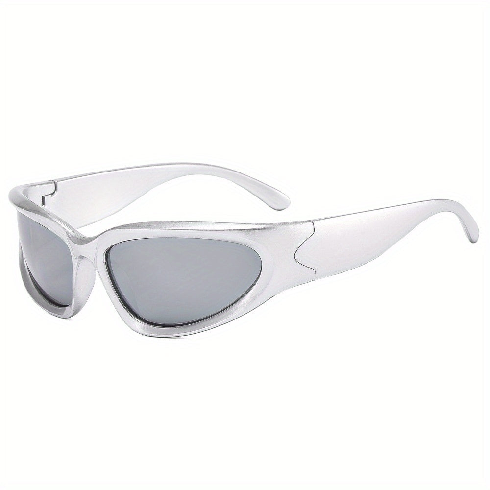 Y2K Wrap Around Sports Sunglasses Cyberpunk UV400 Sun Shades