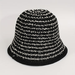 Woolen Plaid Fisherman Hat Autumn Winter All-match Bucket Hat