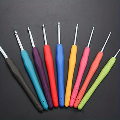 1pc Multicolor Handle Crochet Hook 2-10mm Knitting Tool for Handwork Hobby Craft
