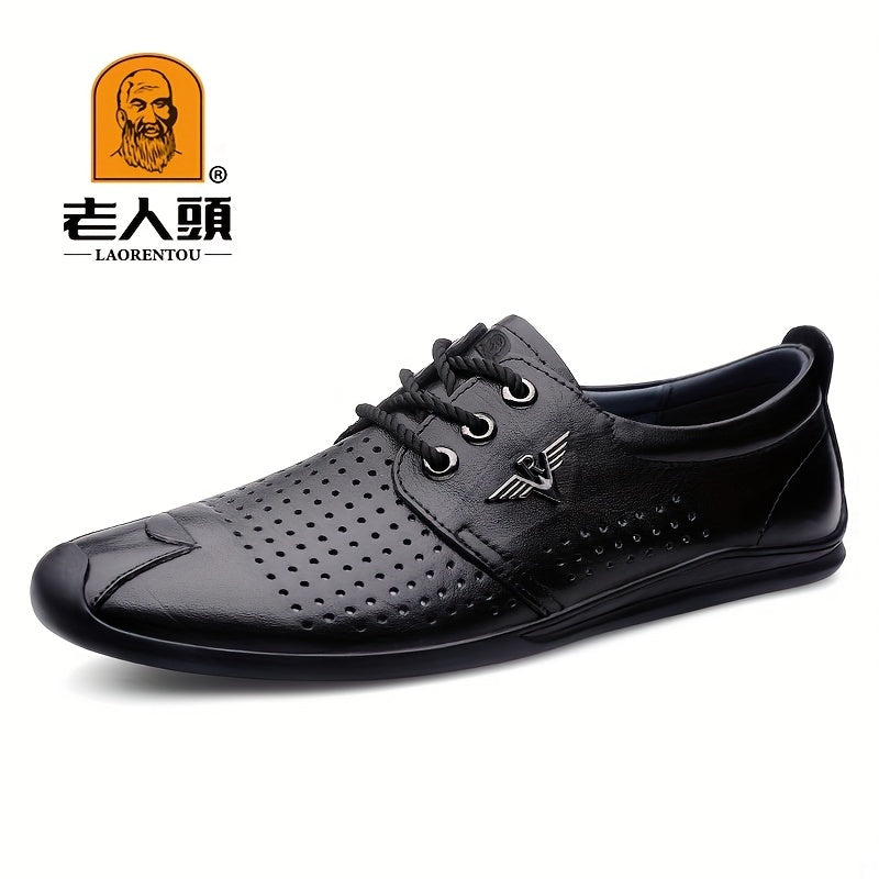 LAORENTOU Men's Leather Loafer Shoes Lightweight Driving Shoes