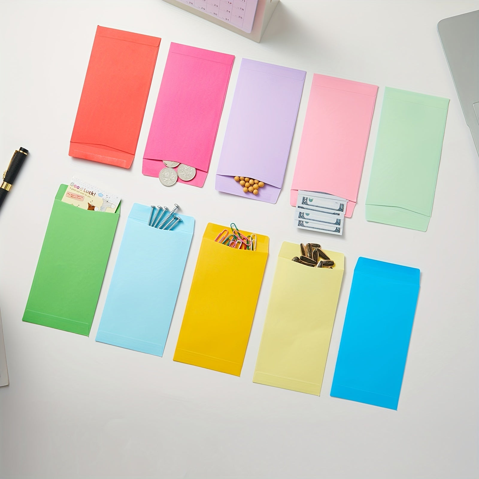 100 Pack Colored Cash Envelopes Money Saving Budgeting