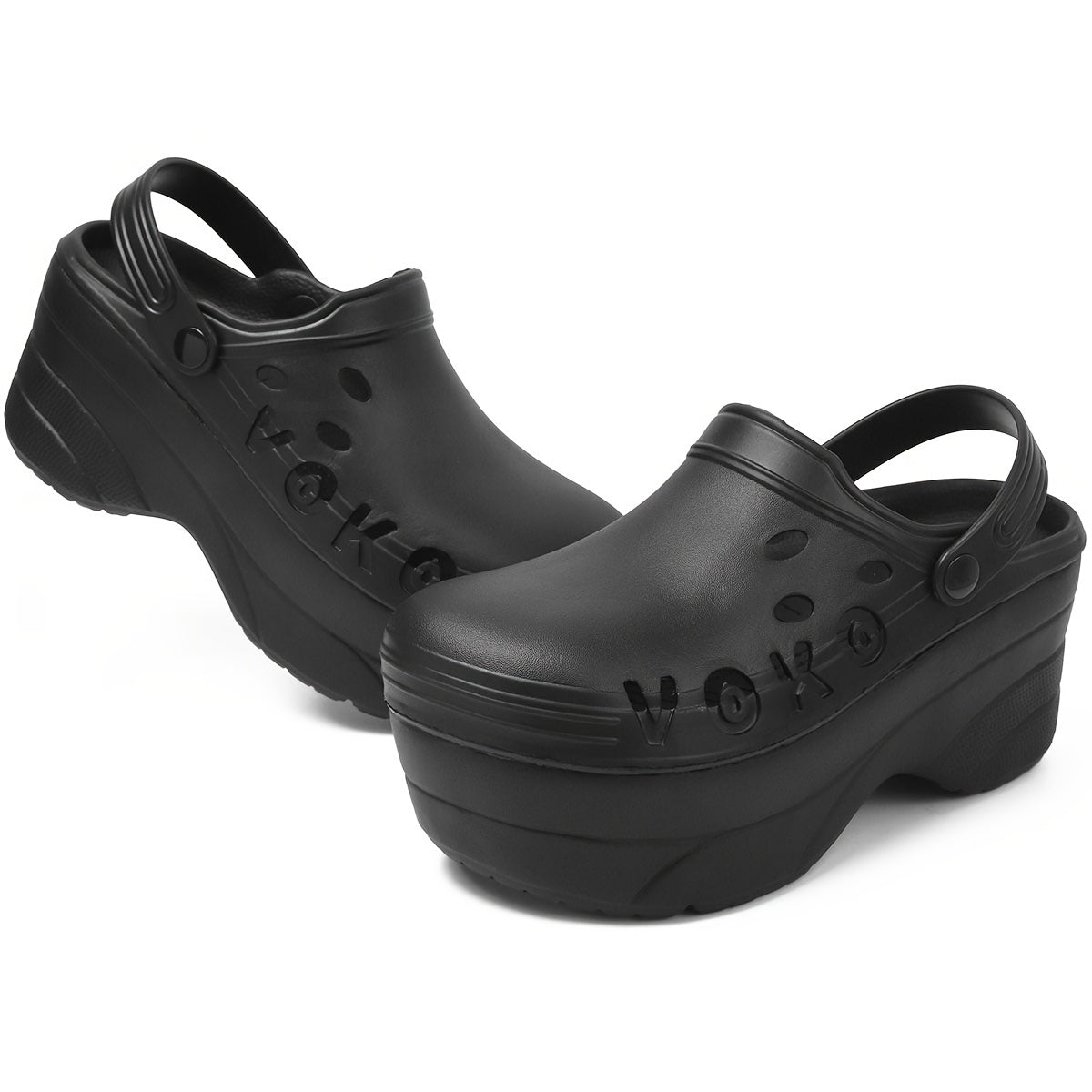 Women's Platform Hollow Out Clogs Lightweight Non Slip Beach Sandals