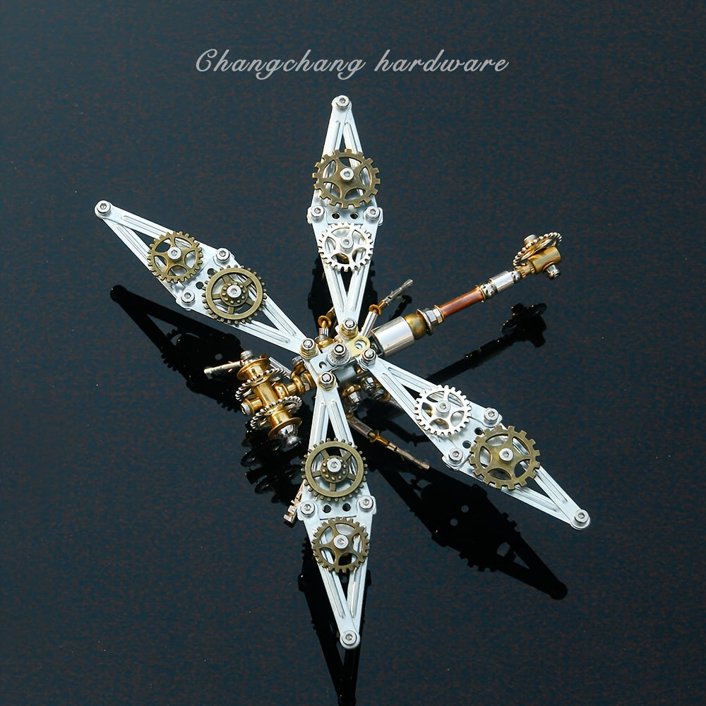 Steam punk Mechanical Insect Golden Dragonfly