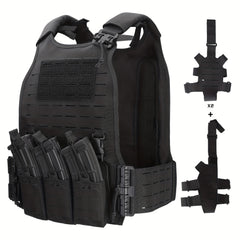 Men's Tactical Vest Quick Release Waterproof Nylon for Mountaineering