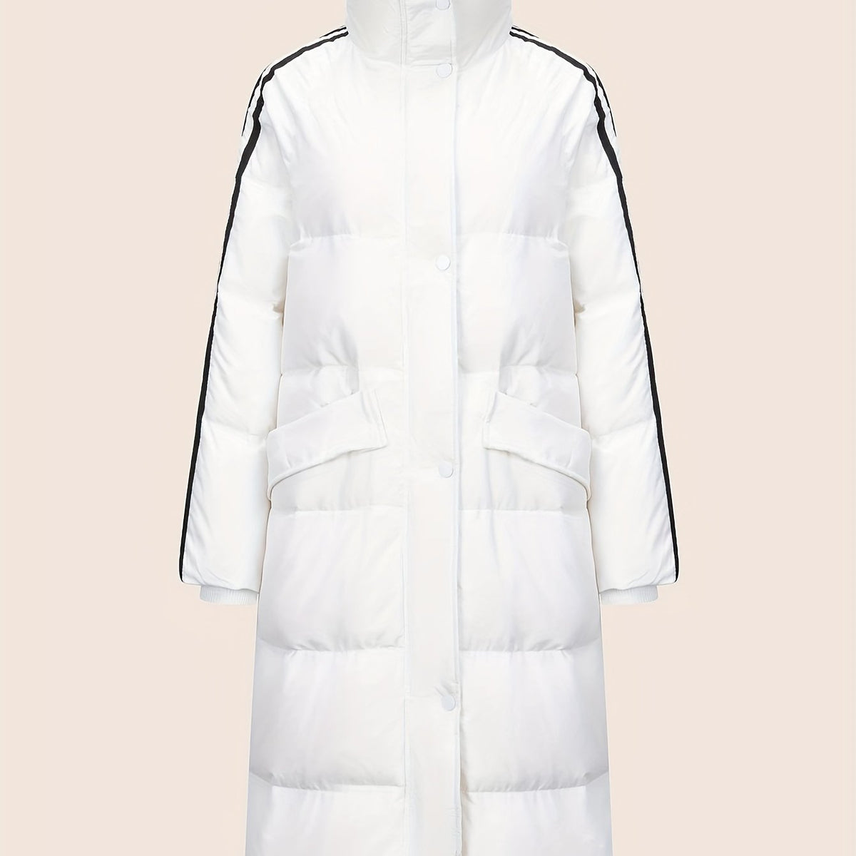 Women's Long Down Jacket High Neck Warm Winter Coat