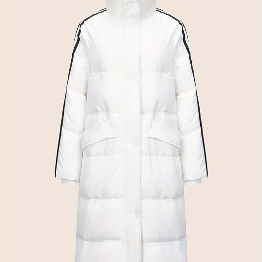 Women's Long Down Jacket High Neck Warm Winter Coat