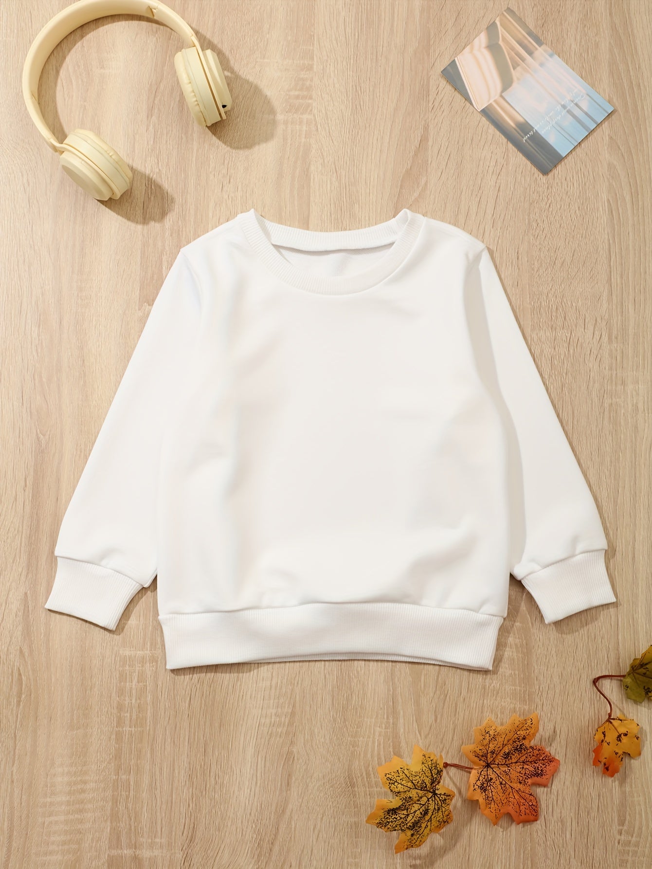 Boy's Solid Long Sleeve Sweatshirt Kids Casual Base Layer Top
