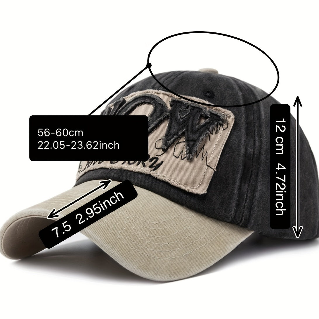 Vintage Embroidered Baseball Cap Unisex Cotton Sun Hat