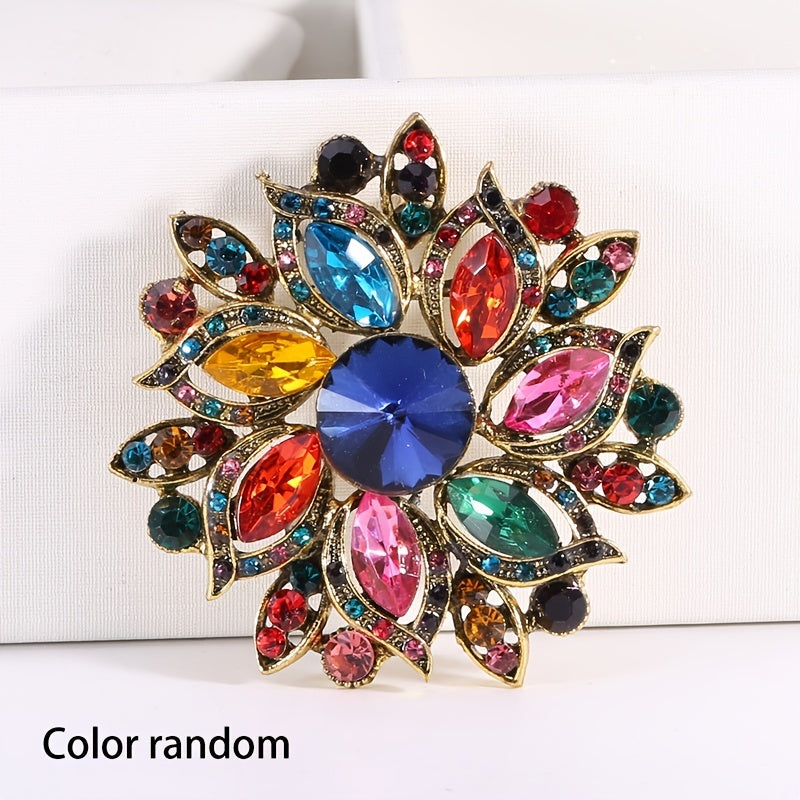 Rhinestone Floral Brooch Women's Accessories Fine Jewelry