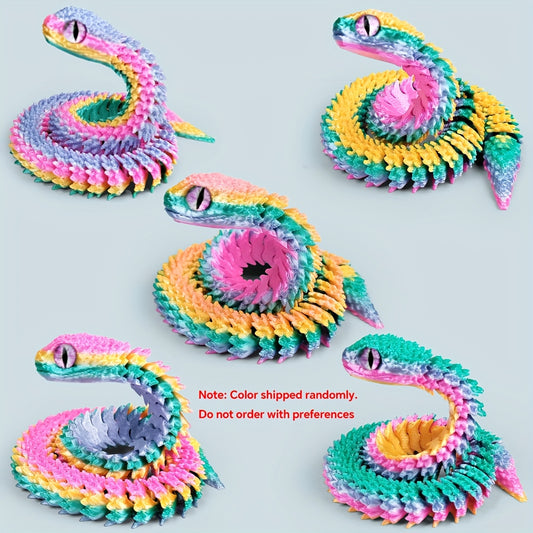 3D Printed Snake Statue Home Car Decoration Unique For Halloween
